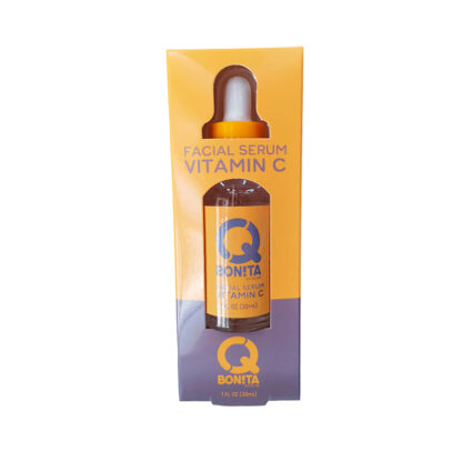 serum facial con vitamina C Q Bonita en su caja