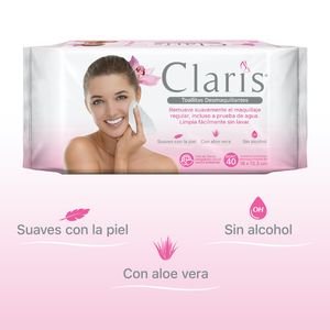 TOALLITAS DESMAQUILLANTES CLARIS